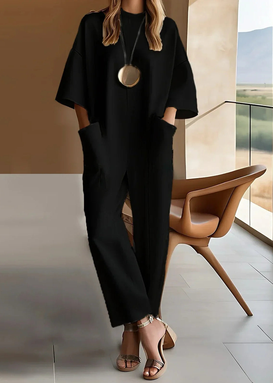 Emmy | Elegant Short-Sleeve Jumpsuit