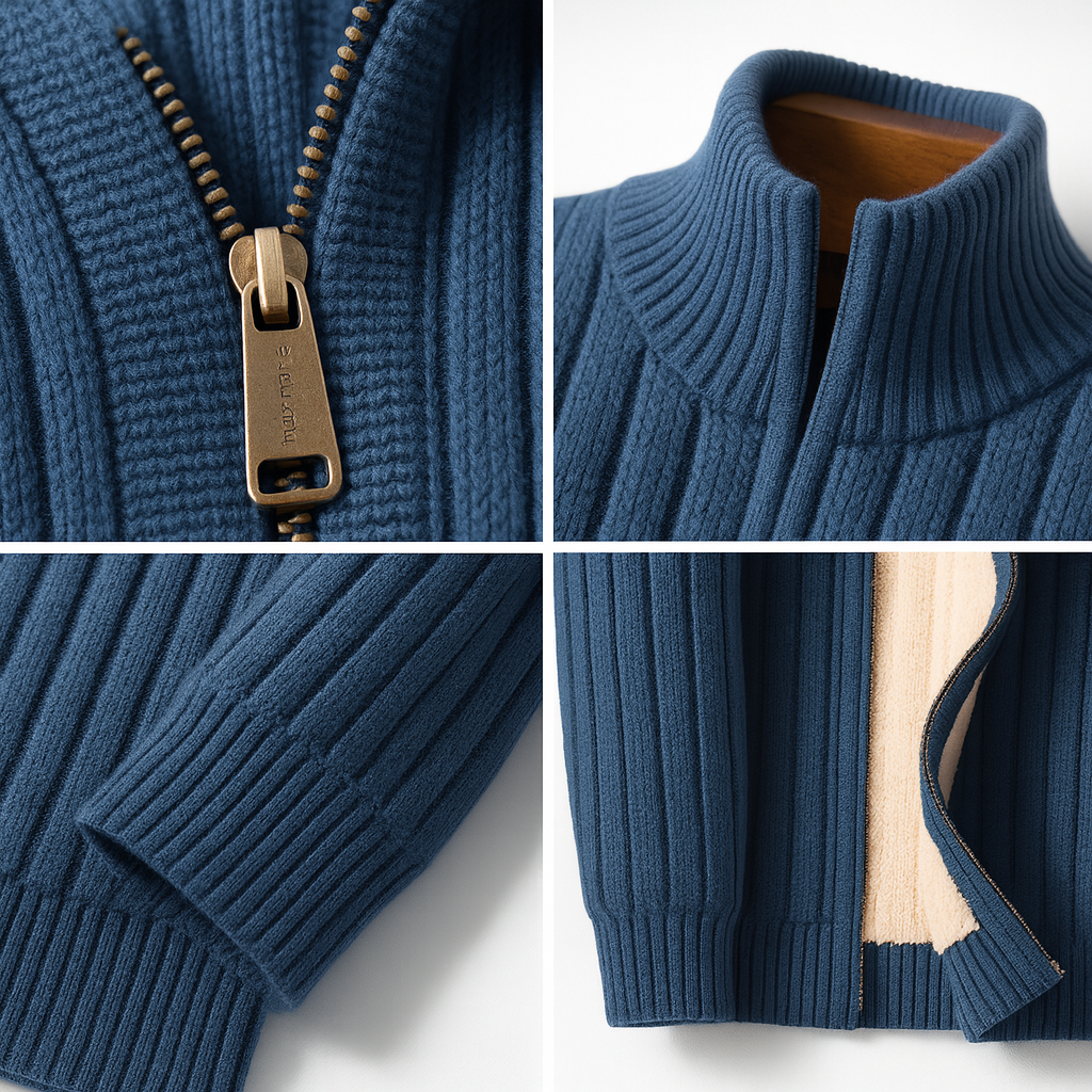 Lucas | Classic Zip-Up Knit Jacket