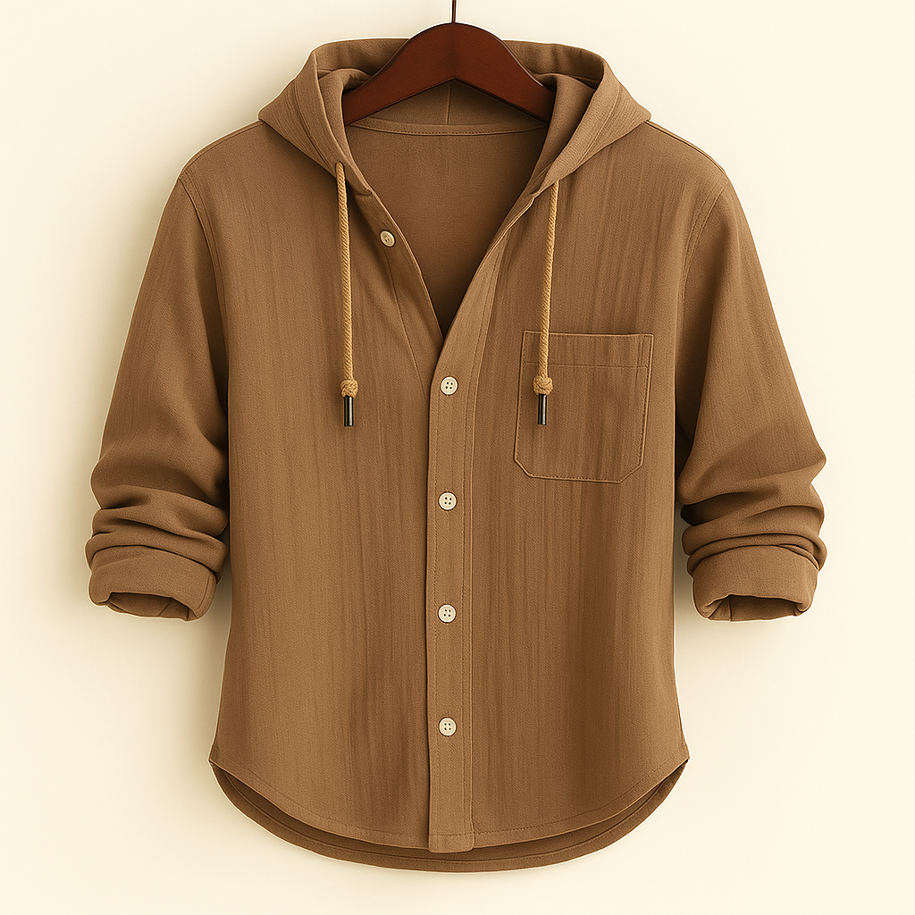 Marco | Refined Hooded Button-Up Shirt