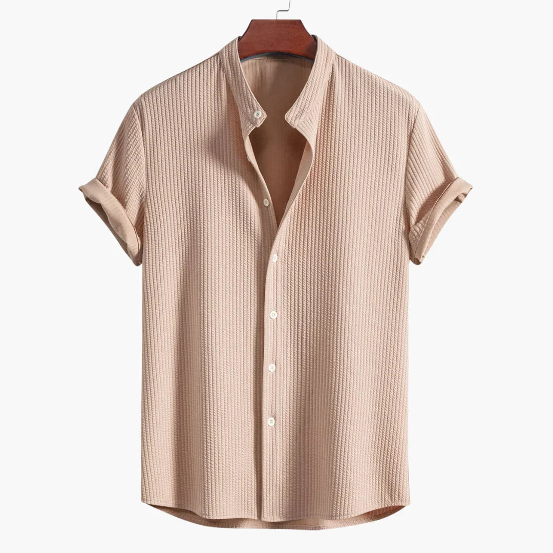 Cyrus | Modern Stand-Collar Button Shirt