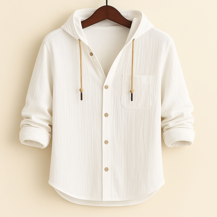 Marco | Refined Hooded Button-Up Shirt