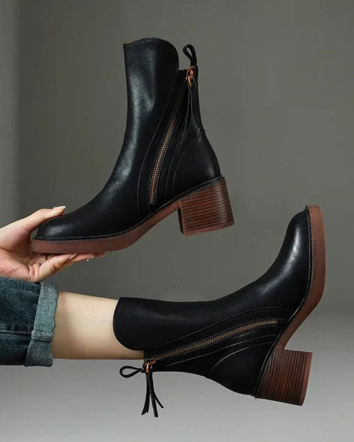 Harper | Elegant Ankle Zip Boots