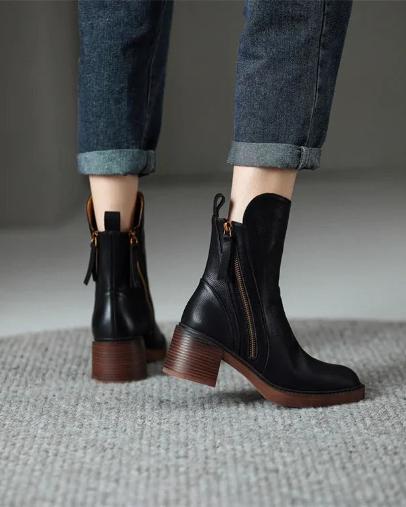 Harper | Elegant Ankle Zip Boots