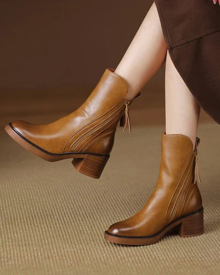 Harper | Elegant Ankle Zip Boots