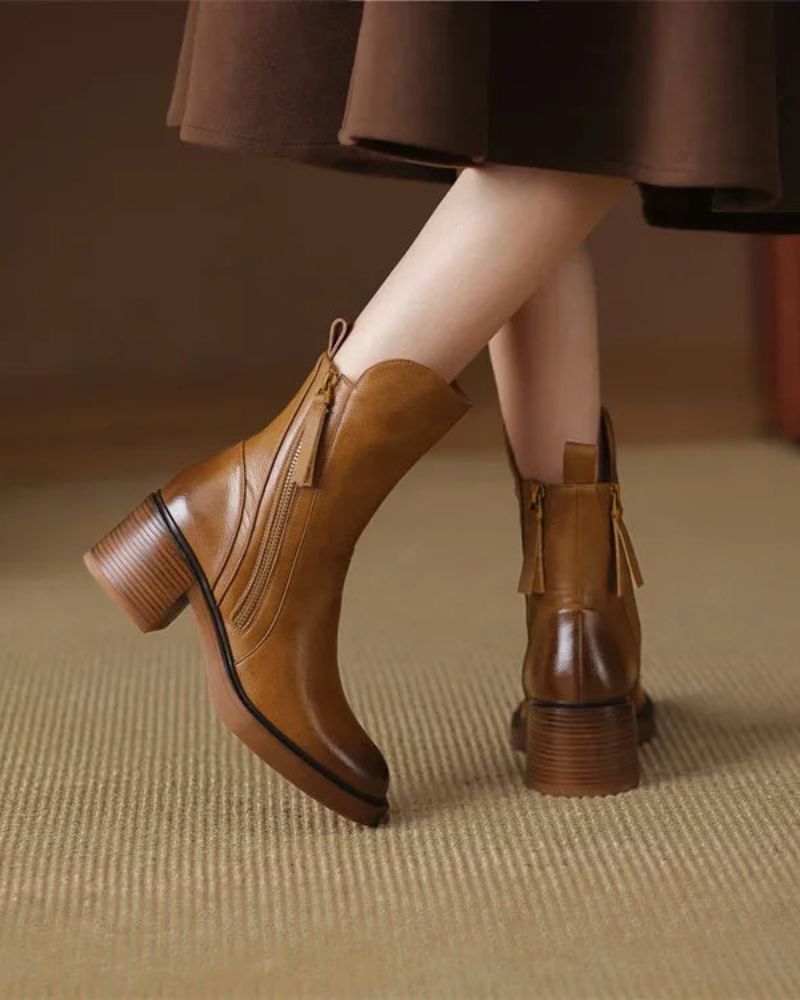 Harper | Elegant Ankle Zip Boots