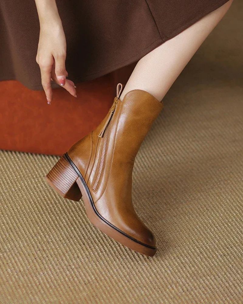 Harper | Elegant Ankle Zip Boots