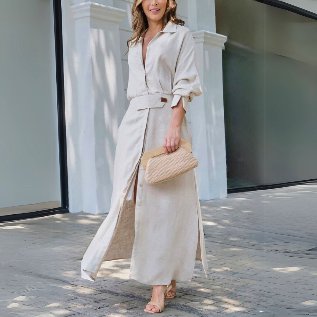 Jeanette | Elegant Maxi Dress with V-Neck