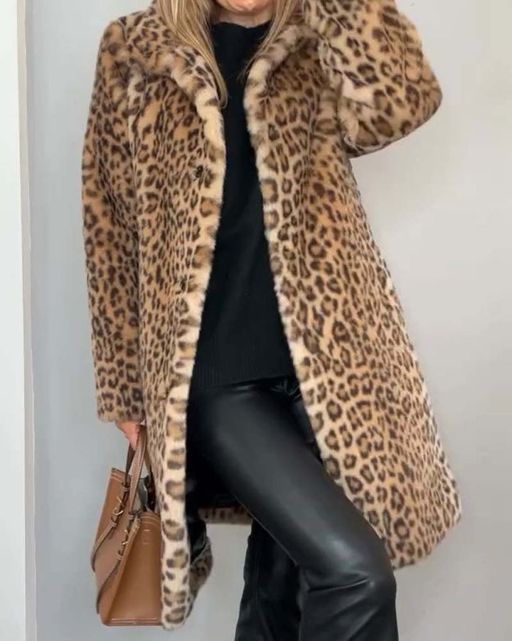 Letizia | Leopard Print Long Coat