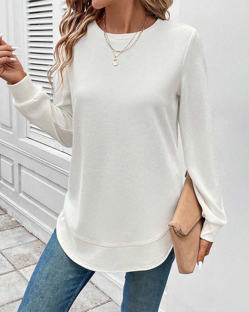 Mila | Classic Long-Sleeve O-Neck Top