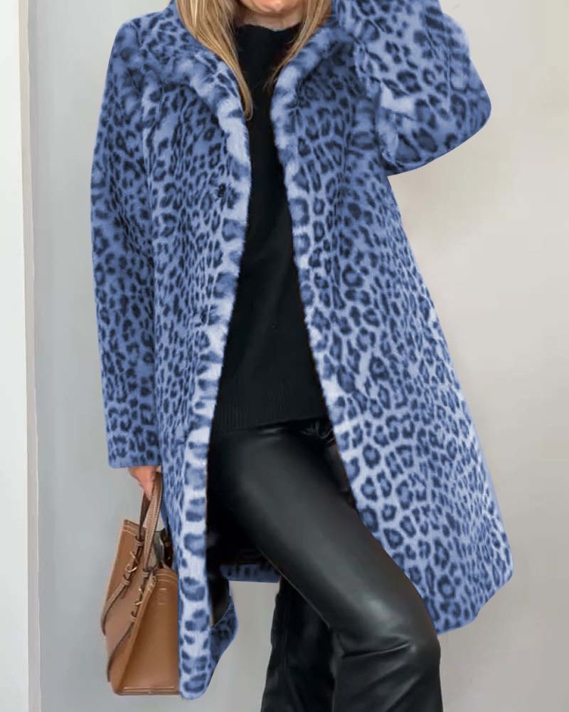 Letizia | Leopard Print Long Coat