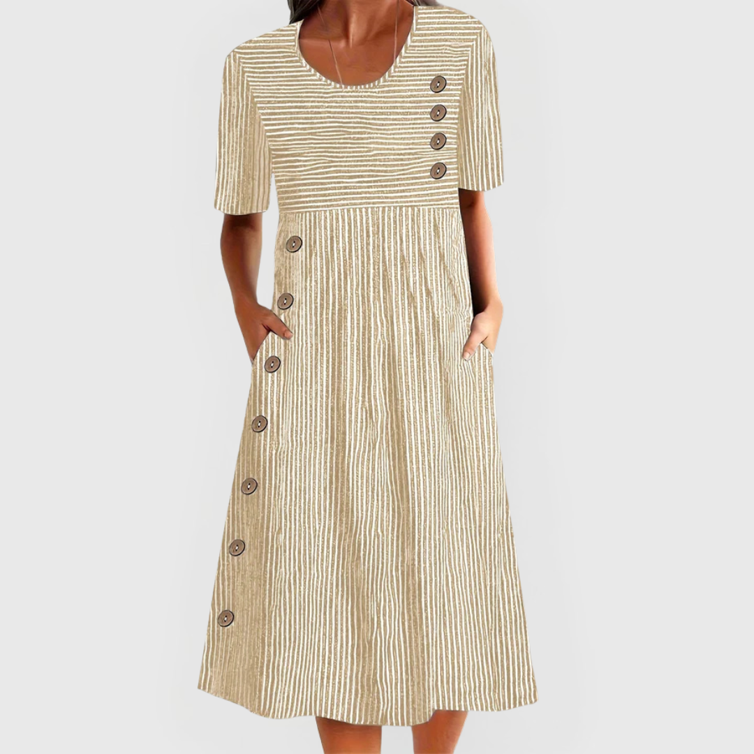 Wanda | Effortless Striped Midi Dress
