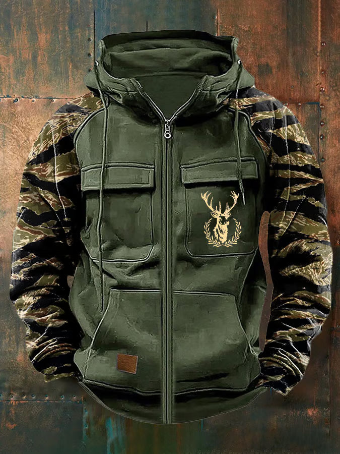 Neil | Clean Multi-Pocket Zip Hoodie