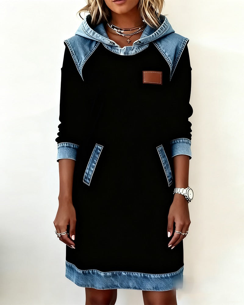 Hailey | Hooded Denim-Style Dress