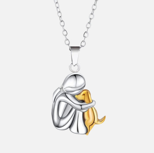 Elin | Loving Dog Embrace Necklace