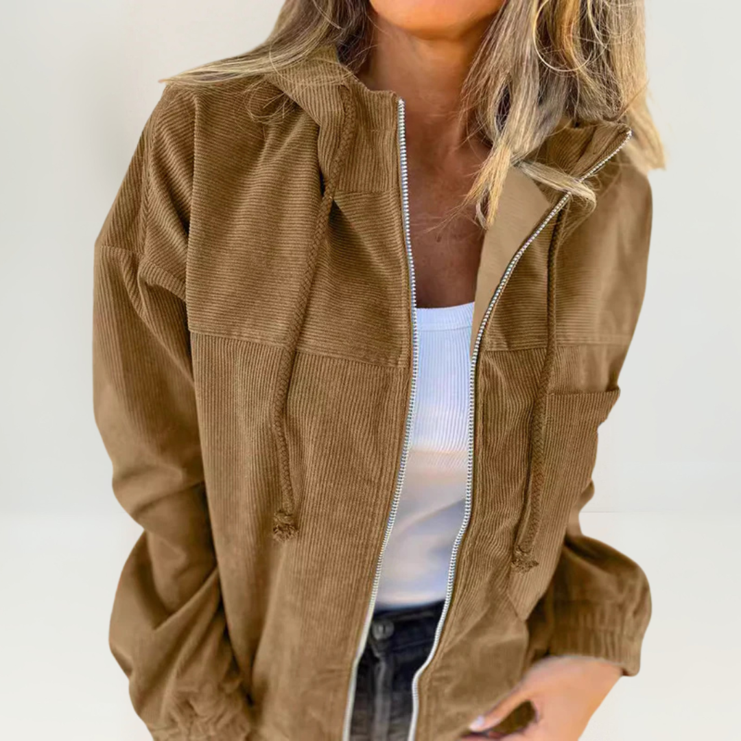 Karla | Soft Jacket with Hood and Zipper