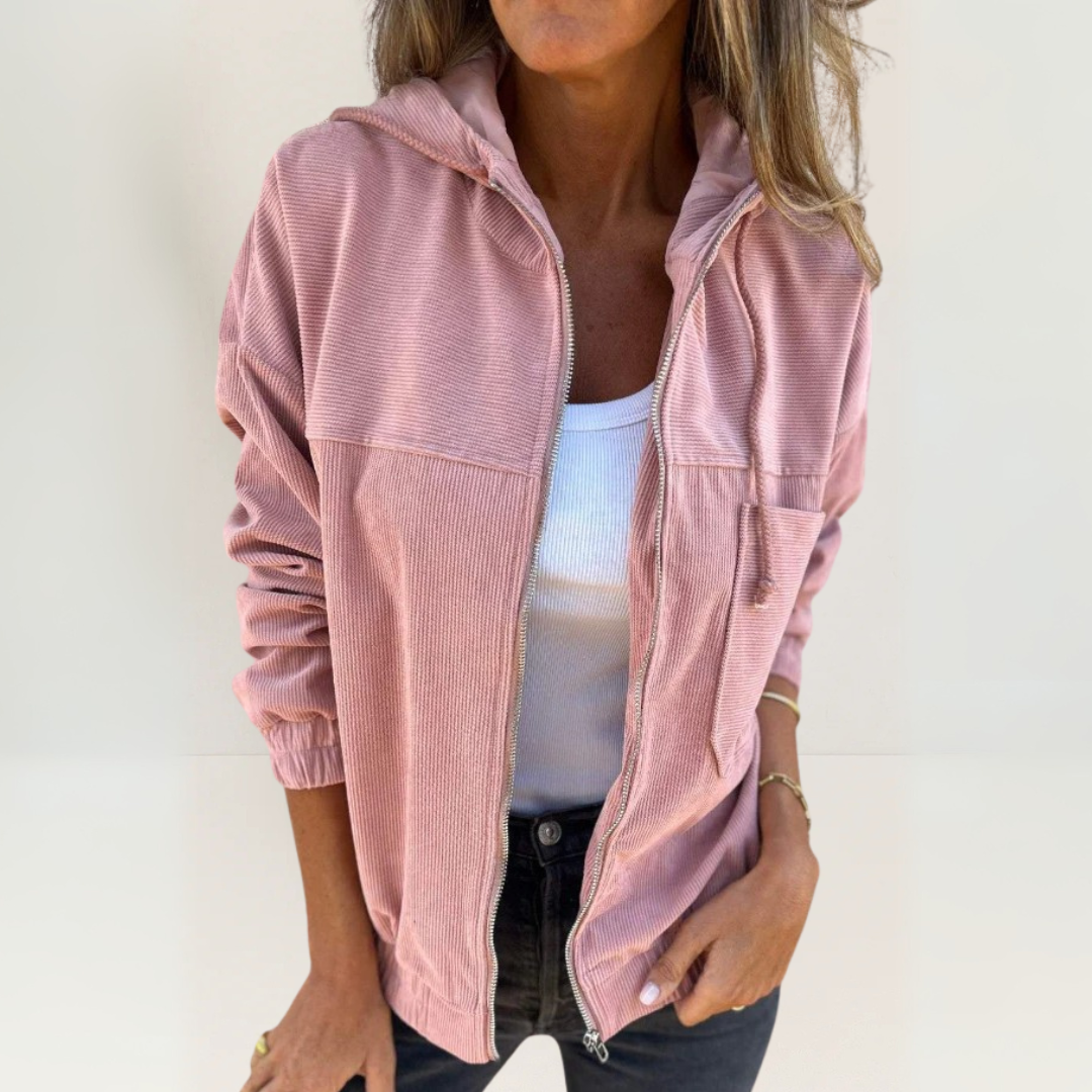 Karla | Soft Jacket with Hood and Zipper