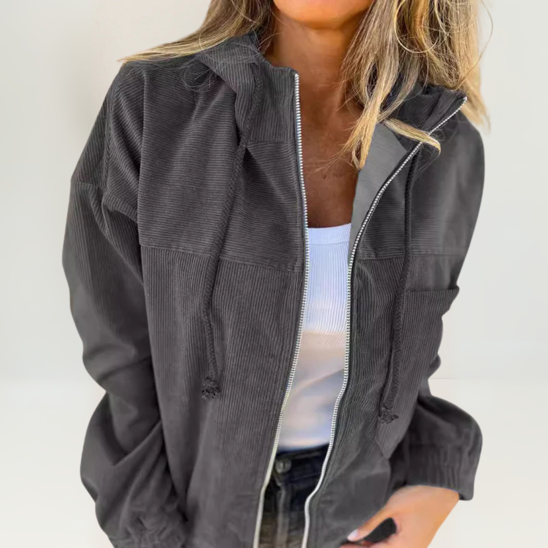 Karla | Soft Jacket with Hood and Zipper