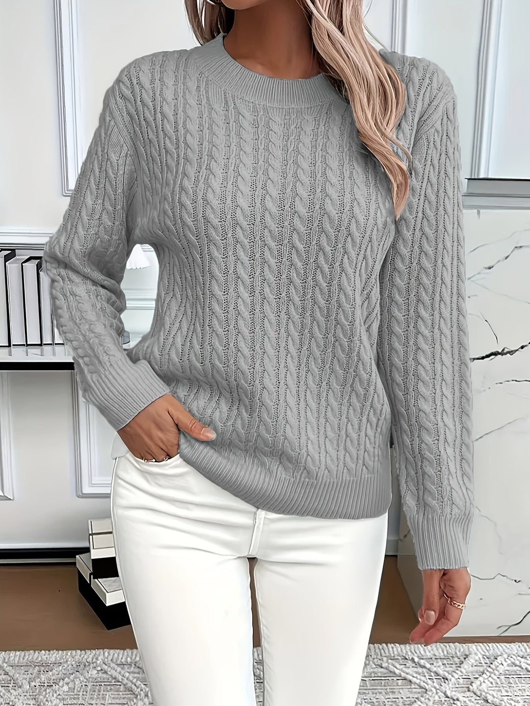 Eliana | Classic Cable Knit Sweater