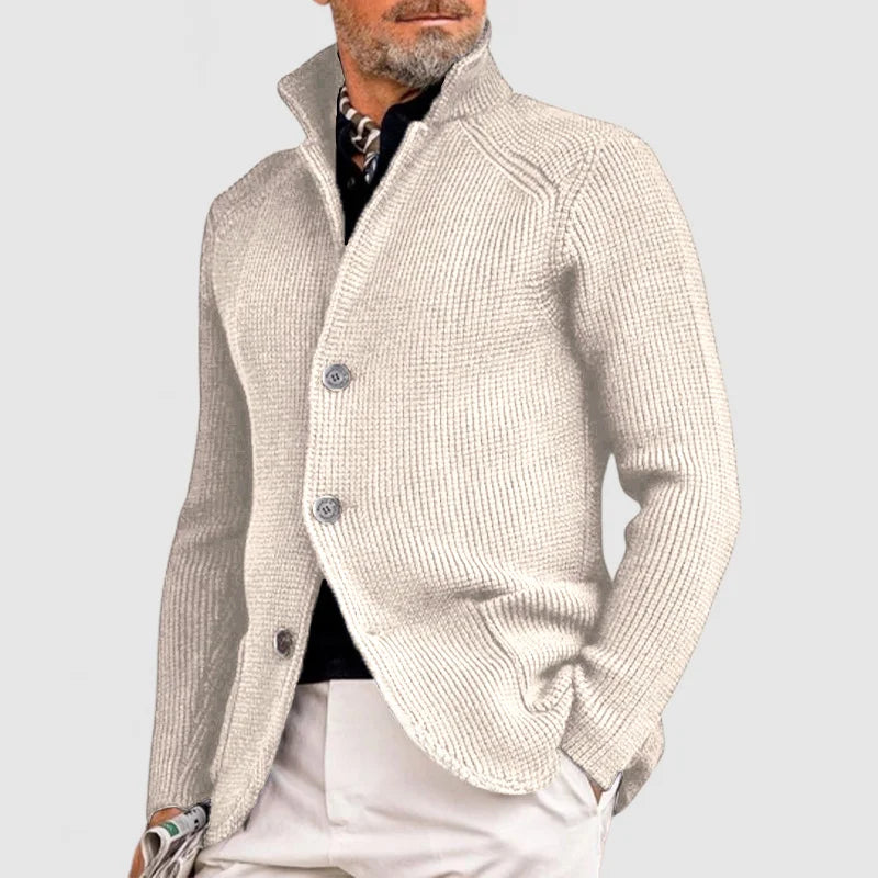 Leander | Sophisticated Ribbed Knit Cardigan