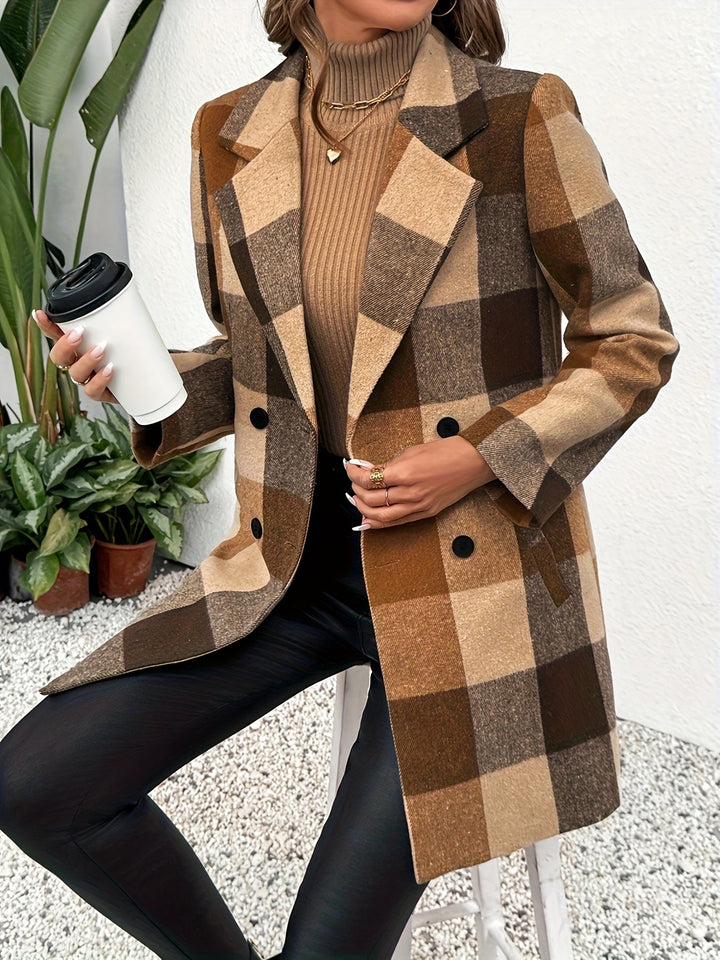 Charlotte | Checked Double-Breasted Winter Coat