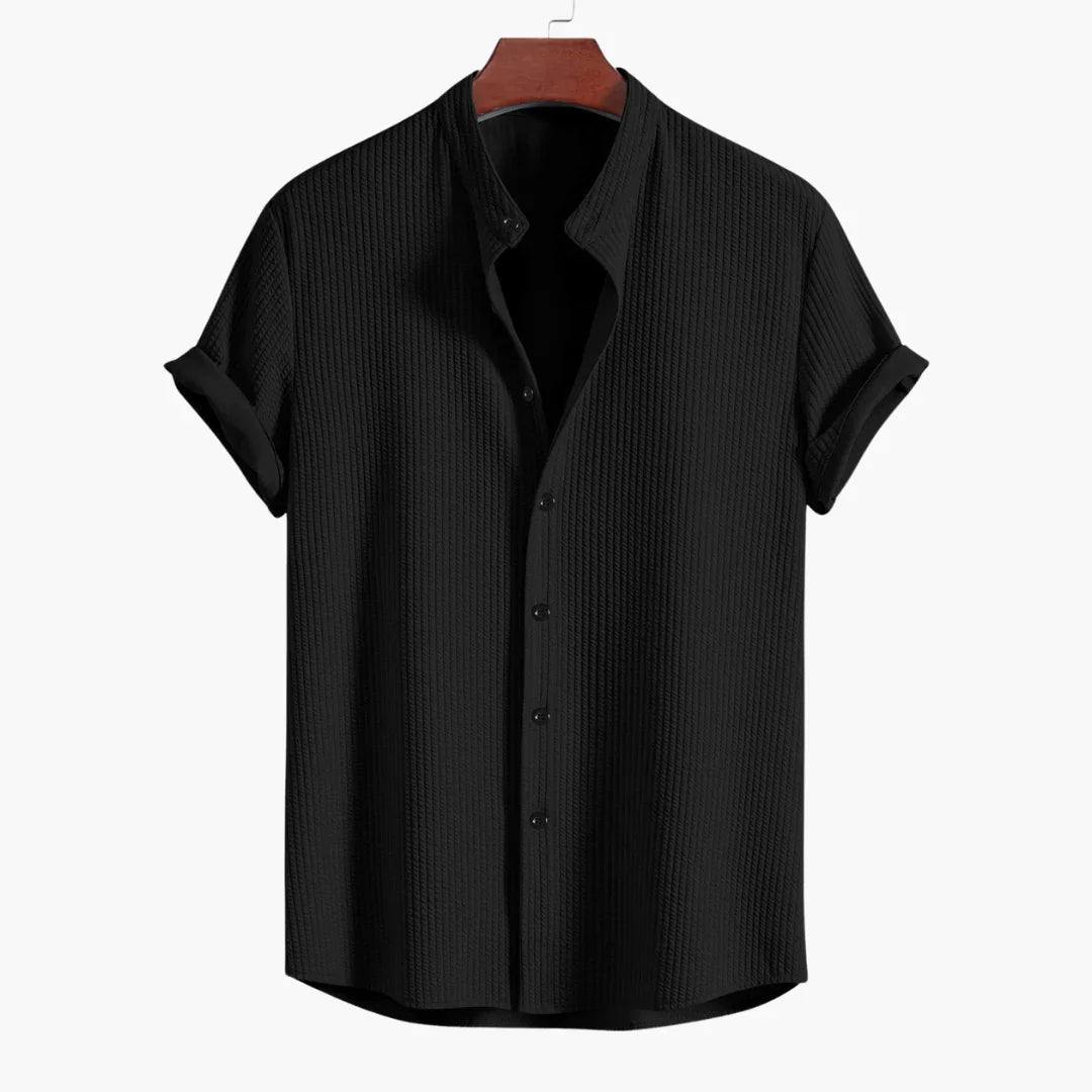 Cyrus | Modern Stand-Collar Button Shirt