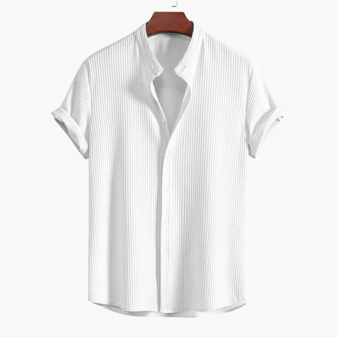 Cyrus | Modern Stand-Collar Button Shirt