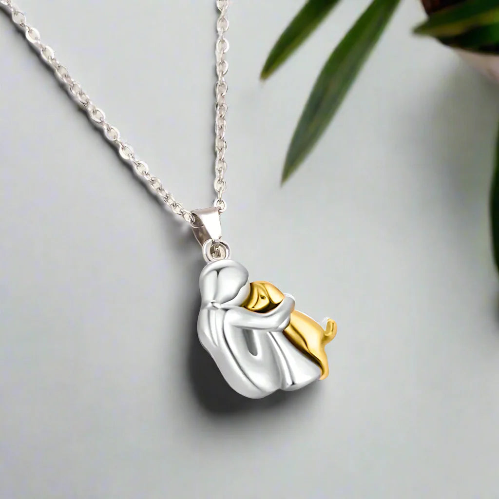 Elin | Loving Dog Embrace Necklace