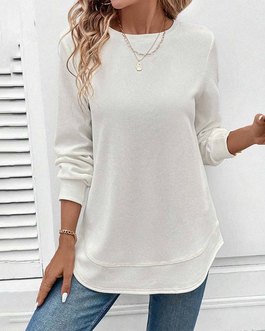 Mila | Classic Long-Sleeve O-Neck Top
