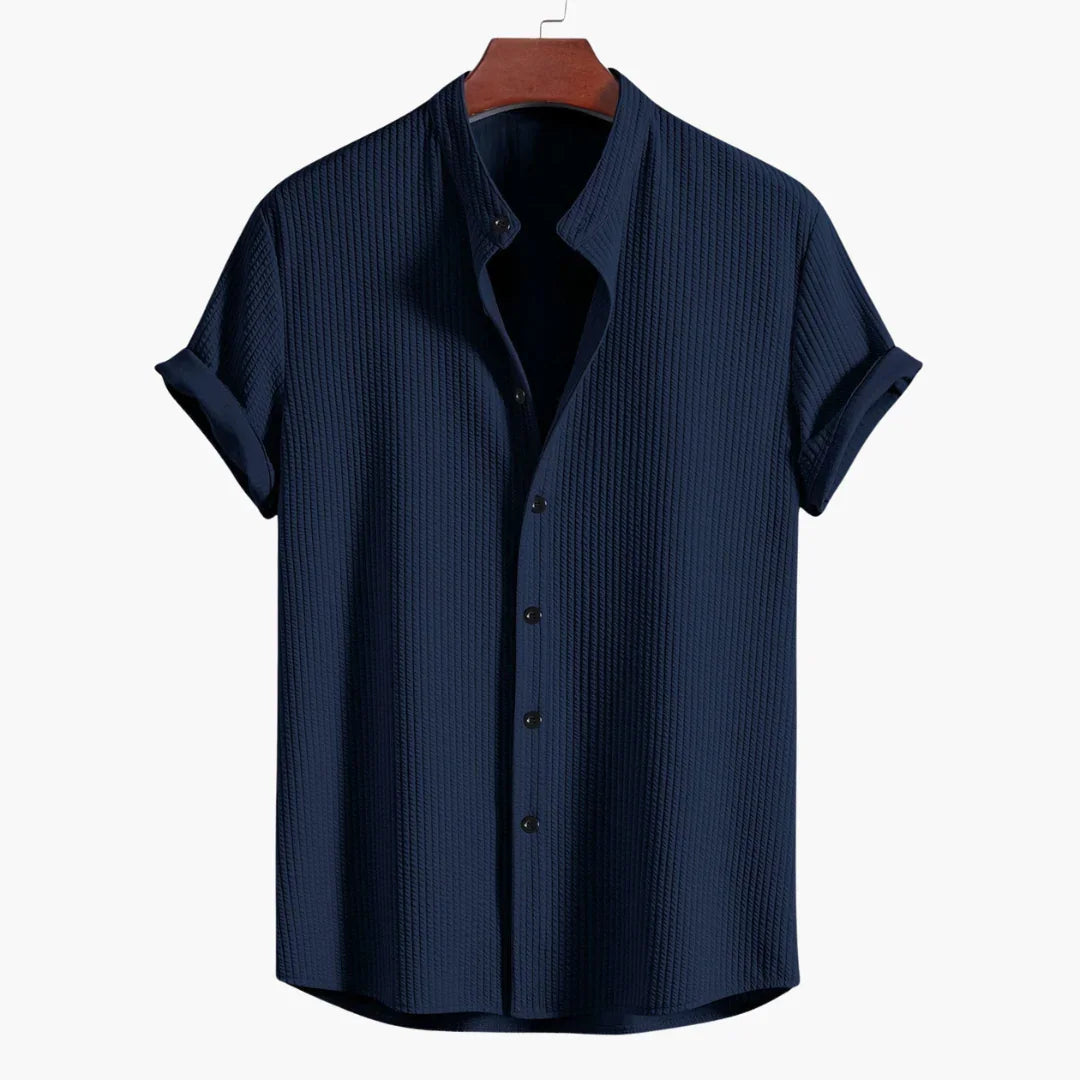 Cyrus | Modern Stand-Collar Button Shirt