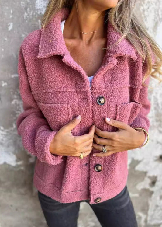 Ella | Soft Button-Up Fleece Jacket