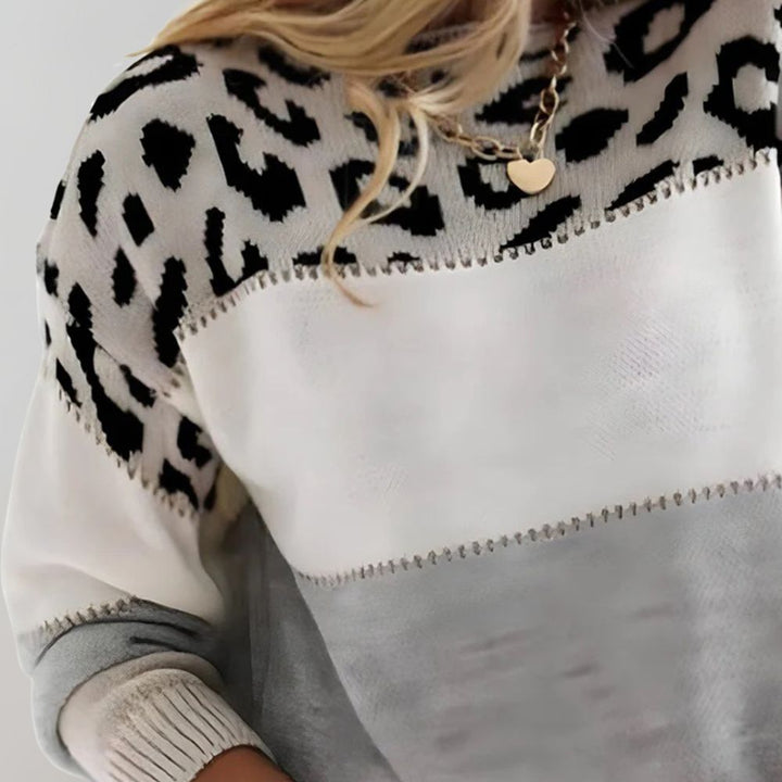 Charlene | Elegant Leopard Print Sweater
