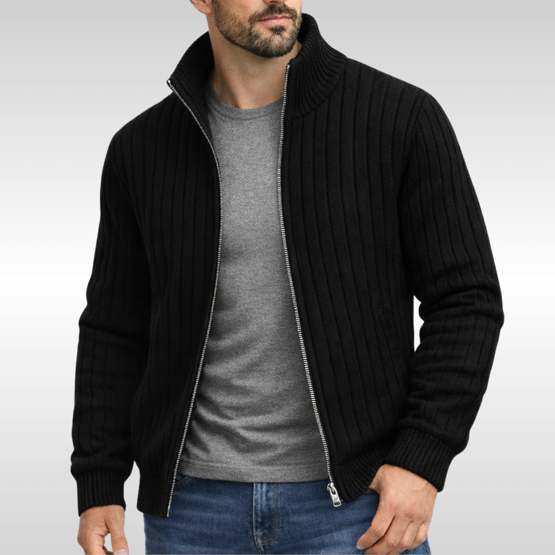 Lucas | Classic Zip-Up Knit Jacket