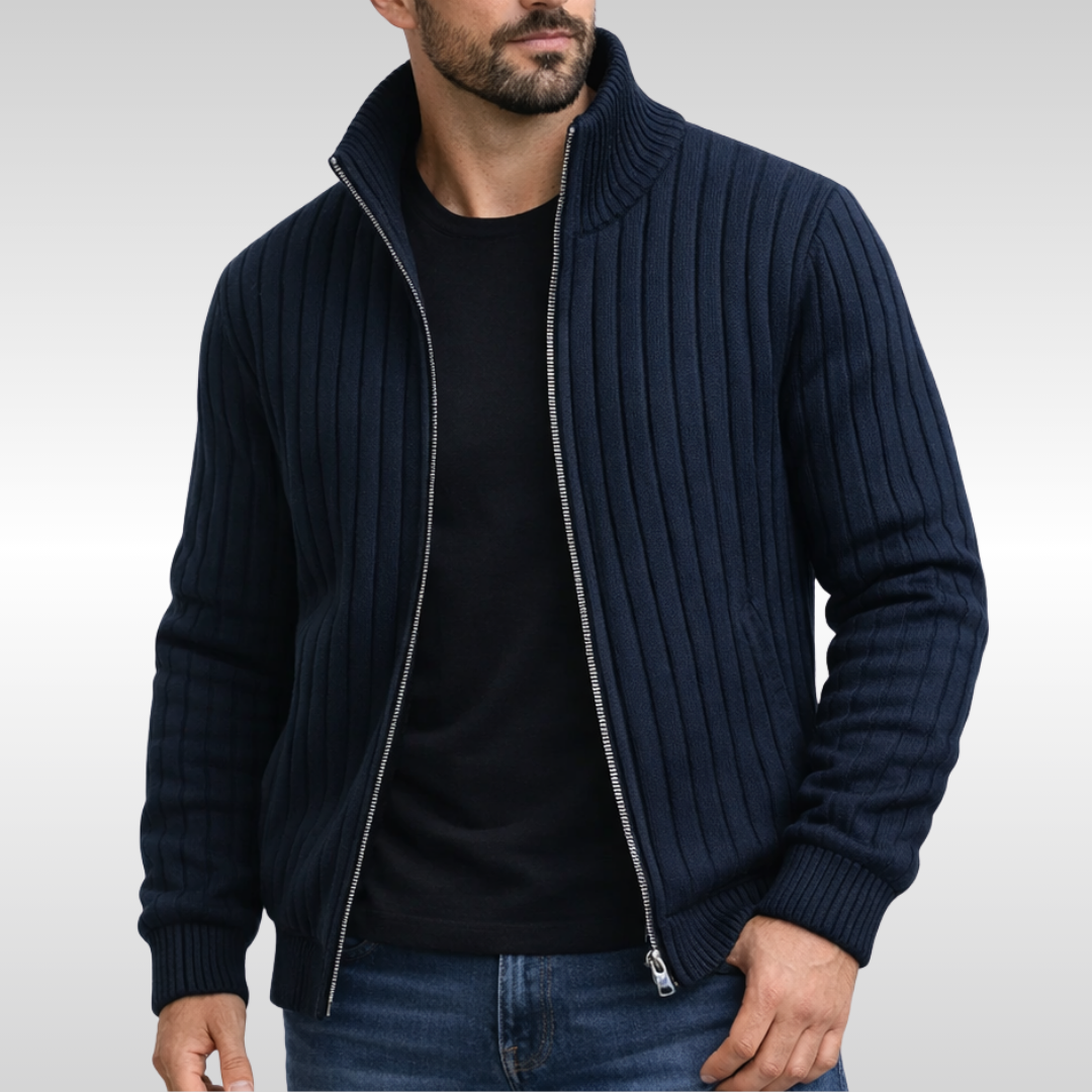 Lucas | Classic Zip-Up Knit Jacket