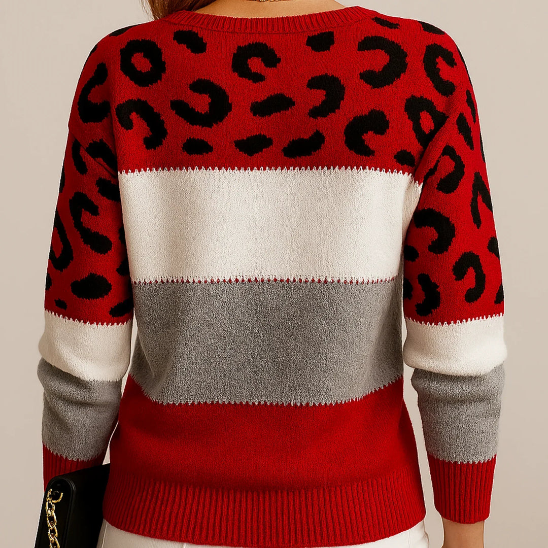 Charlene | Elegant Leopard Print Sweater