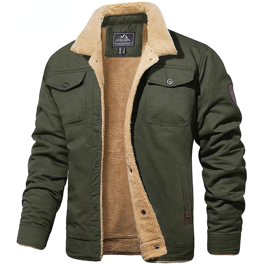 Landon | Warm Sherpa-Lined Bomber Jacket