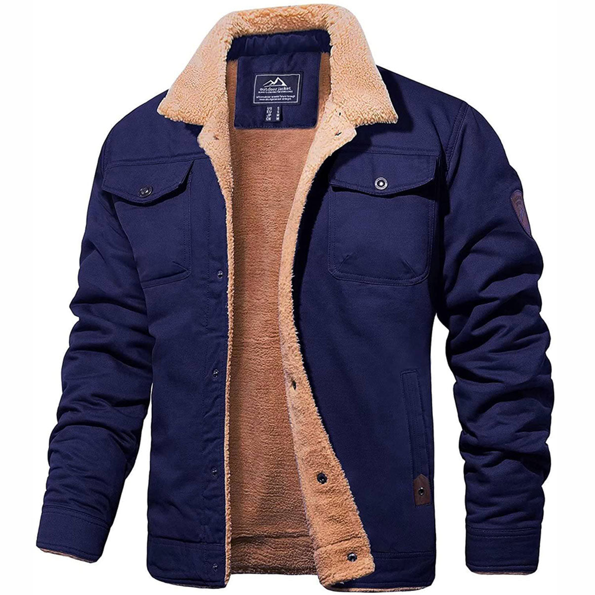 Landon | Warm Sherpa-Lined Bomber Jacket