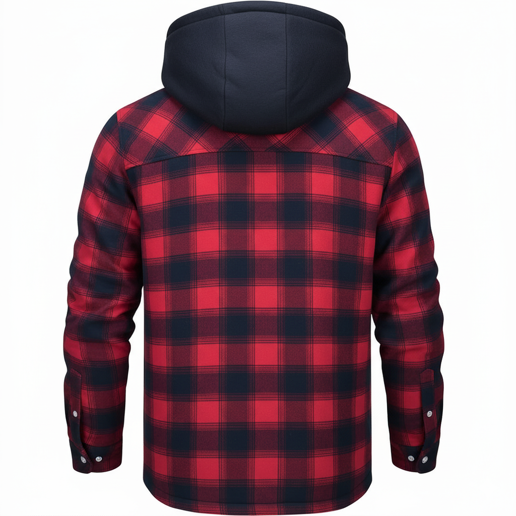 Wade | Rugged Plaid Hooded Jacket