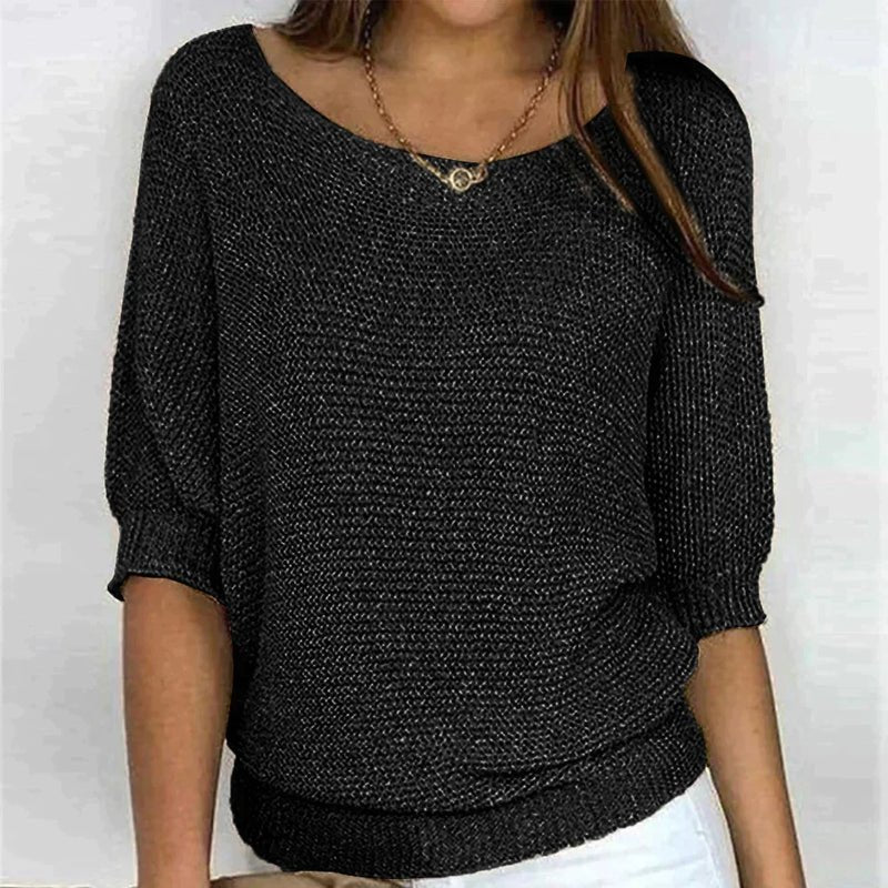 Lena | Easy Textured Knit Sweater