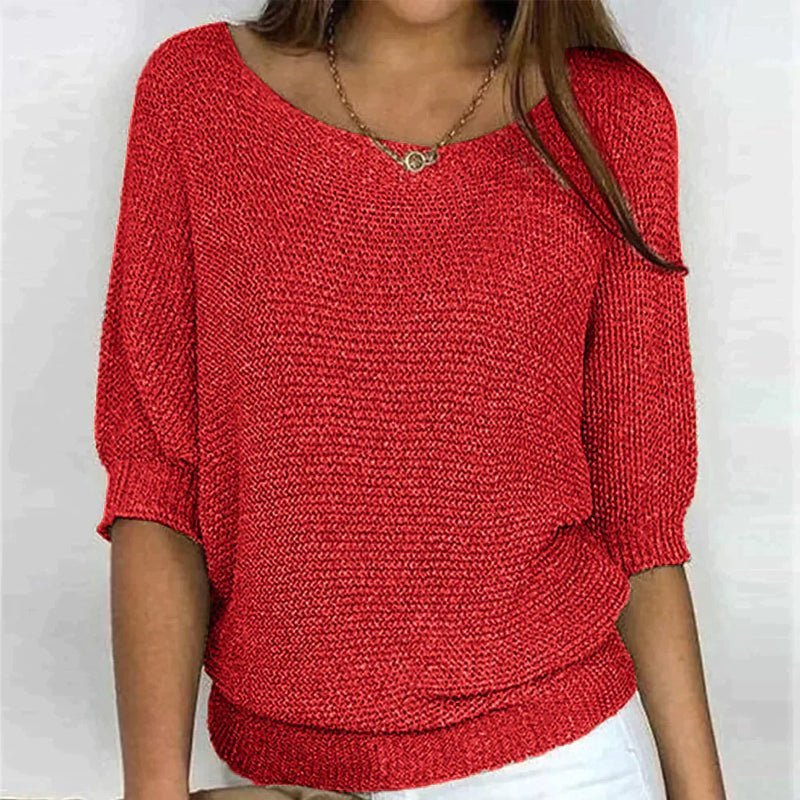 Lena | Easy Textured Knit Sweater