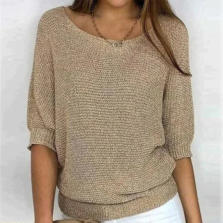 Lena | Easy Textured Knit Sweater