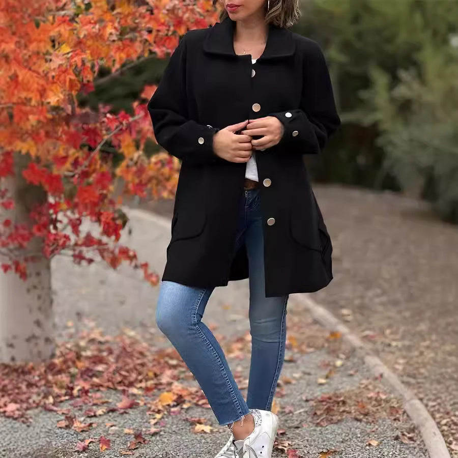 Adeline | Elegant Tailored Button Coat