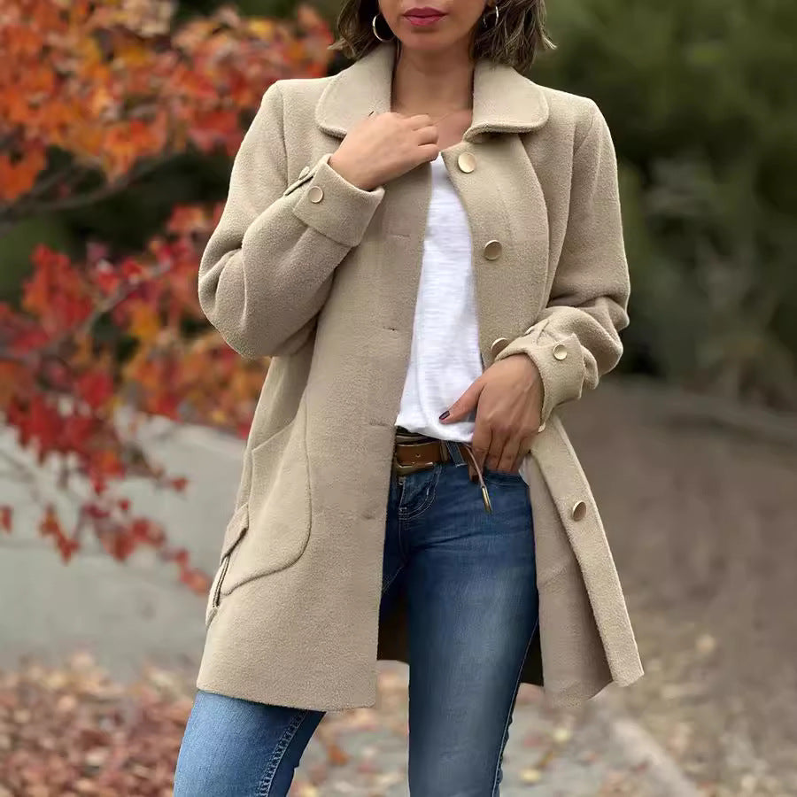 Adeline | Elegant Tailored Button Coat
