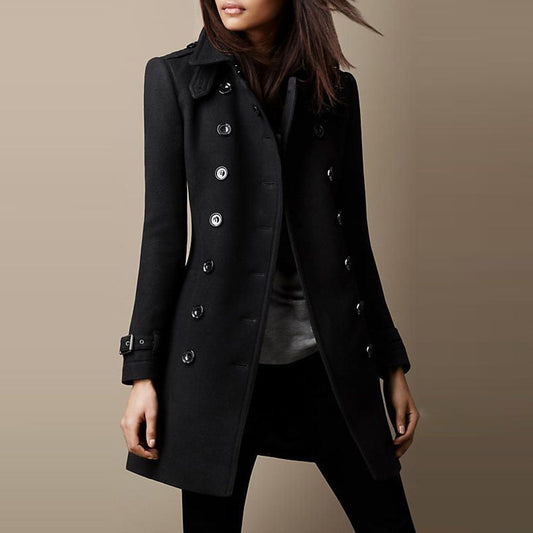 Madeline | Elegant Long Double-Breasted Coat