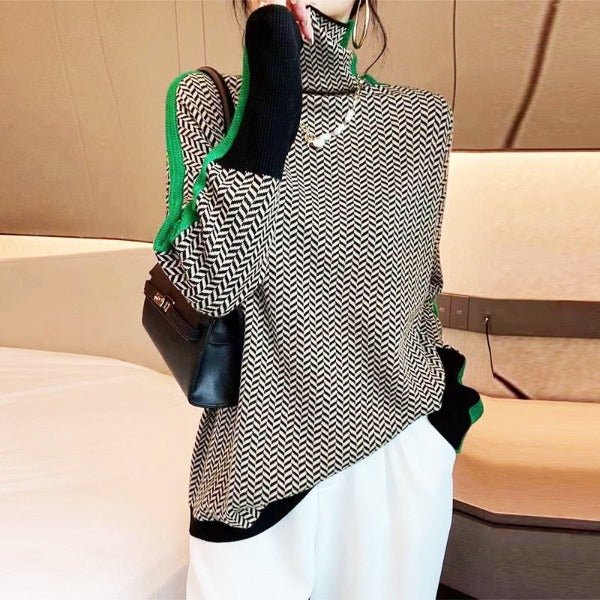 Helena | Contrast Stripe Pullover