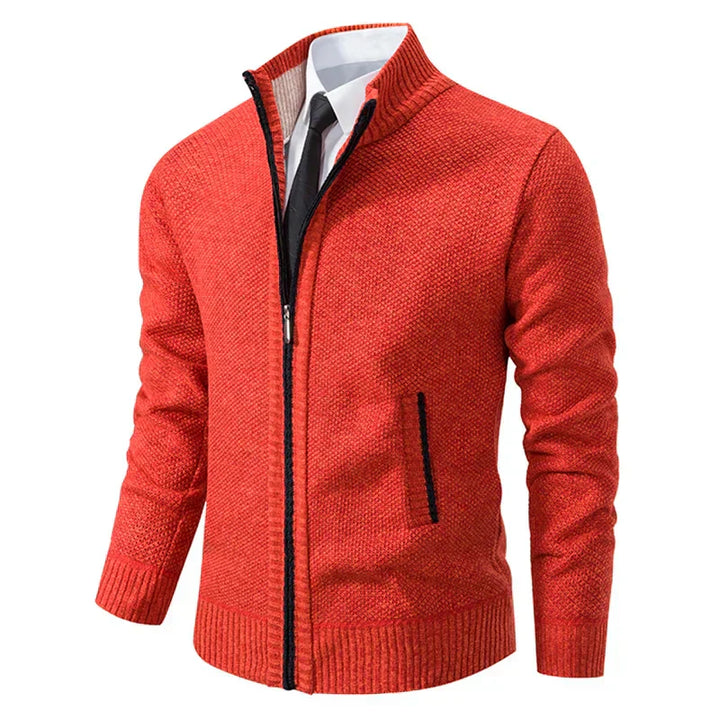 Darren | Zip-Front Textured Knit Jacket