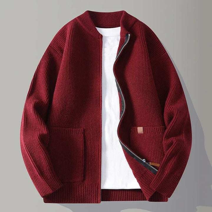 Oliver | Classic Ribbed Knit Zip Jacket