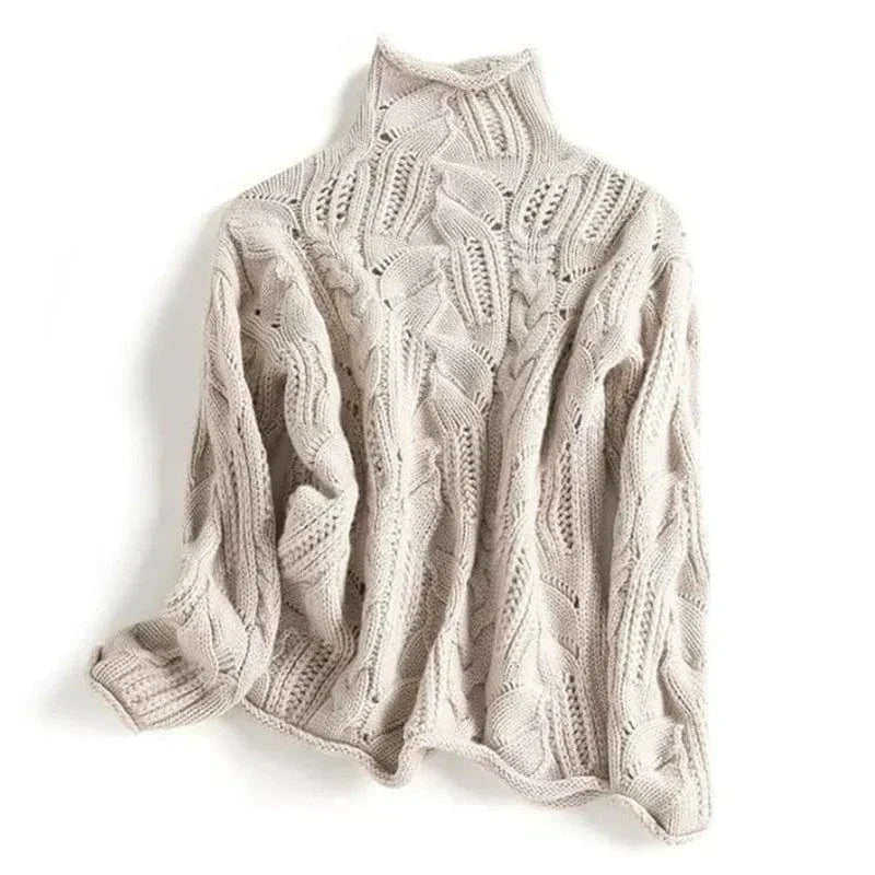 Lydia | Cable Knit Turtleneck Sweater