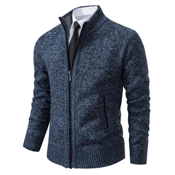 Darren | Zip-Front Textured Knit Jacket