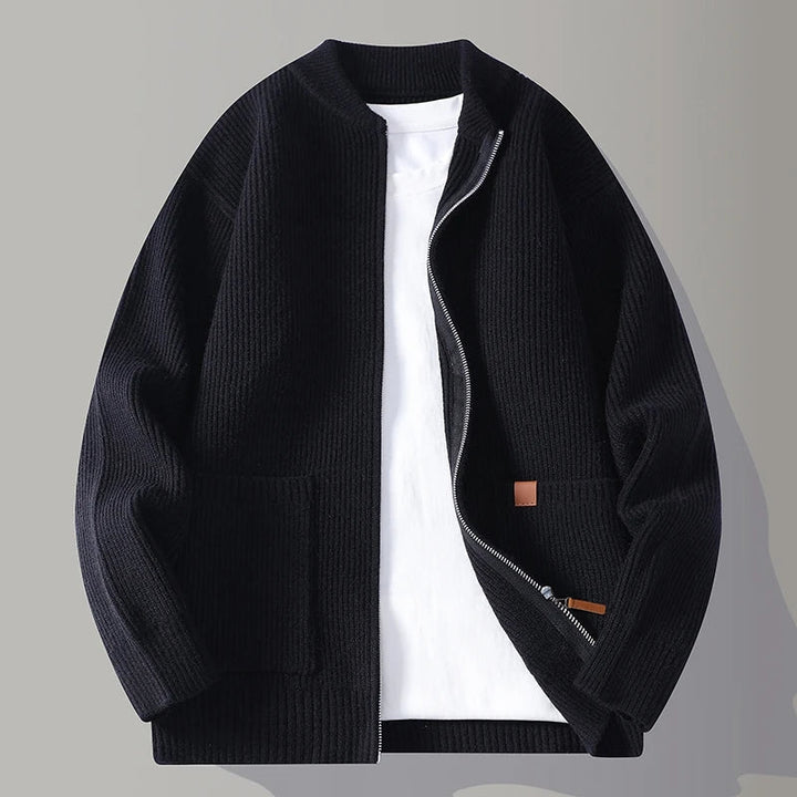 Oliver | Classic Ribbed Knit Zip Jacket