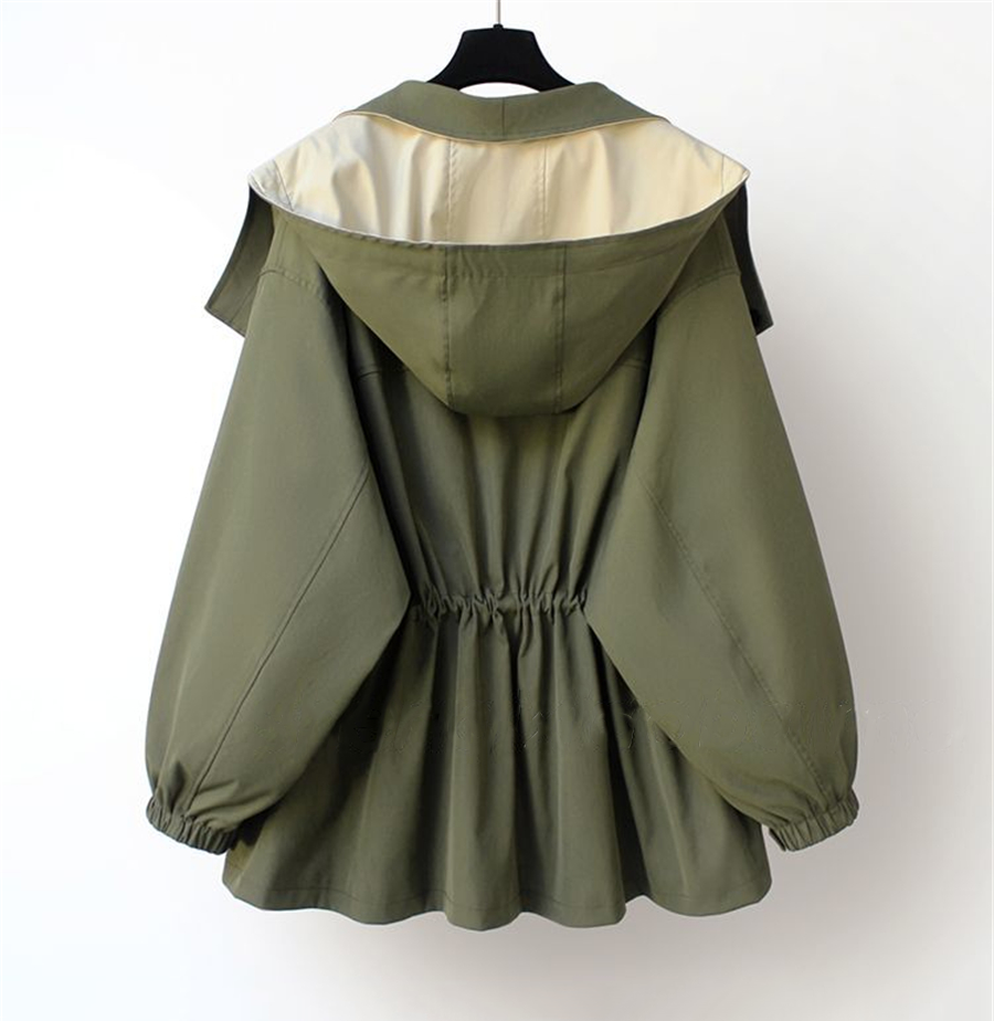 Mira | Oversized Double-Collar Drawstring Jacket